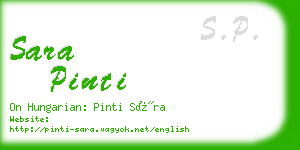 sara pinti business card